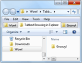 brskanje po zavihkih v Windows 7 Explorerju