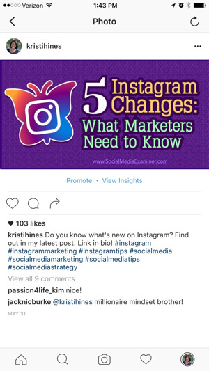 instagram promocija objave