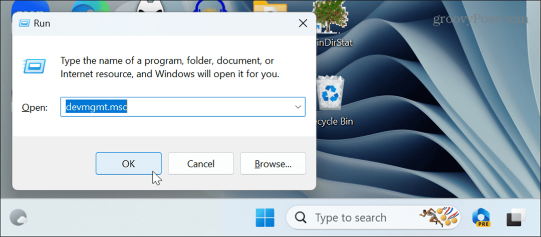 Odprite upravitelja naprav v sistemu Windows 11