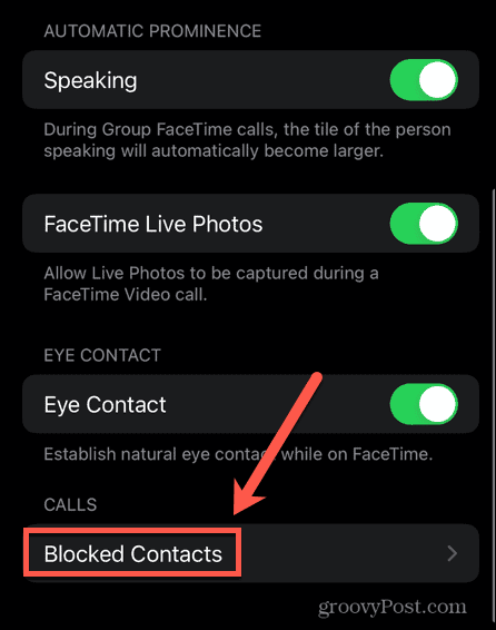 iphone facetime blokirani stiki