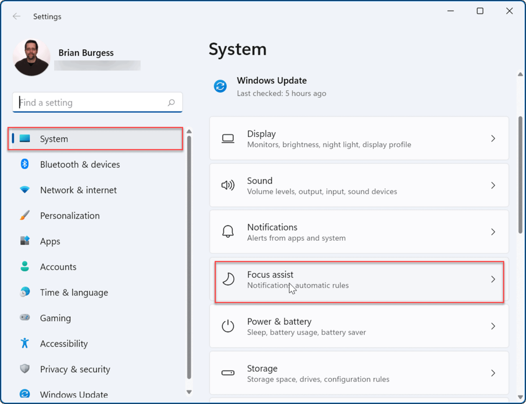 uporabite Focus Assist v sistemu Windows 11 