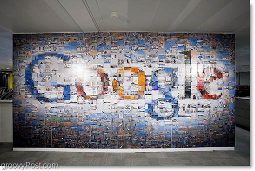 Ogromen logotip foto mozaika Googles