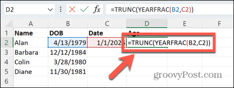 Excelova posebna datumska formula
