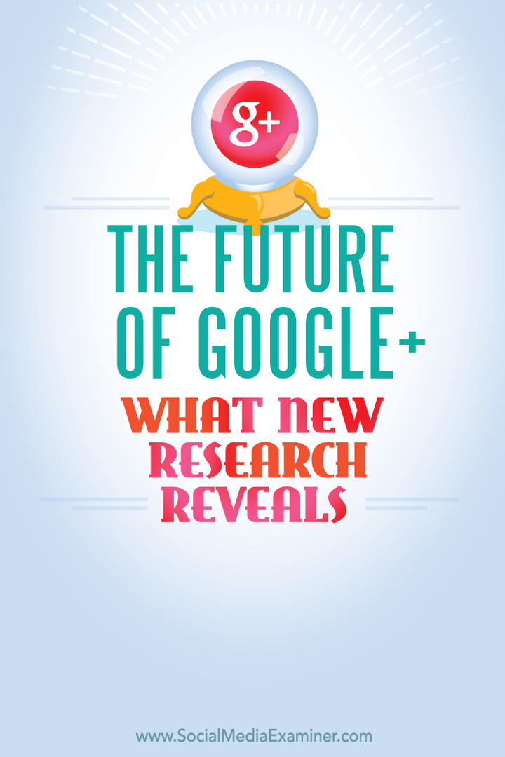 raziskave o prihodnosti google plus