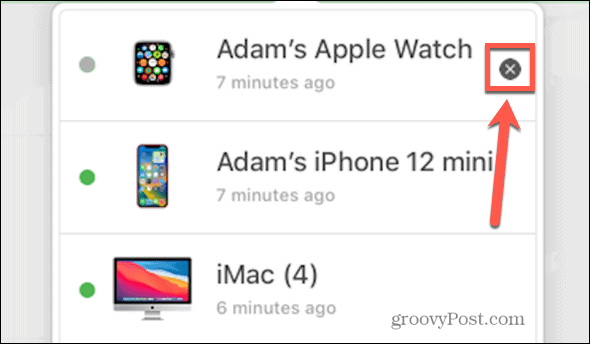 icloud odstrani apple watch x