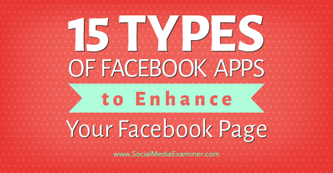 15 vrst facebook aplikacij