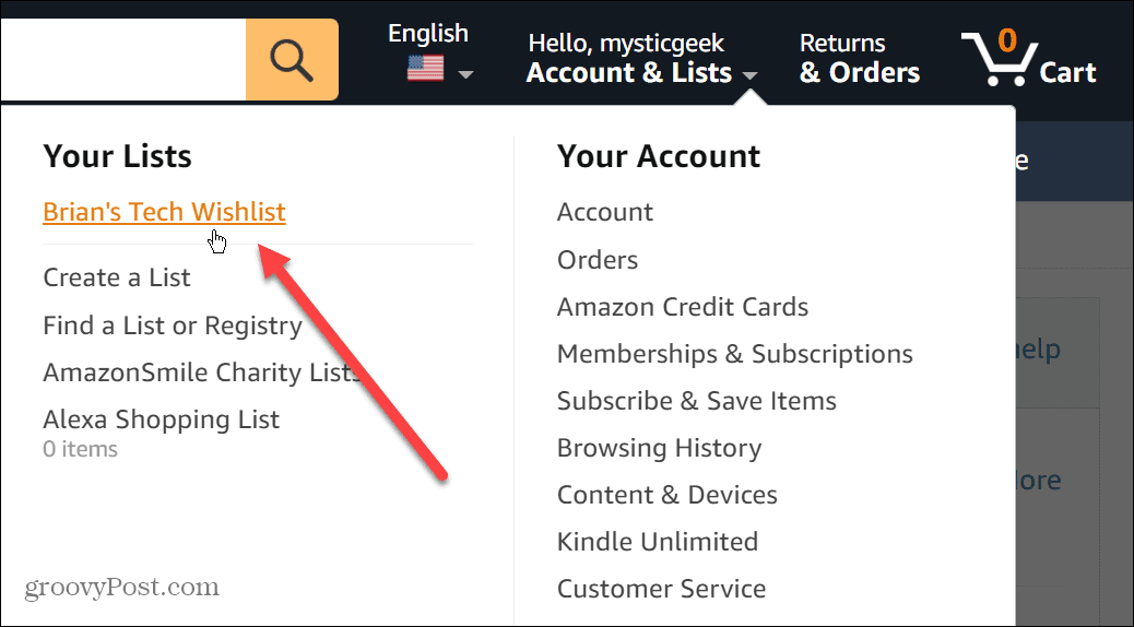 Delite Amazonov seznam želja