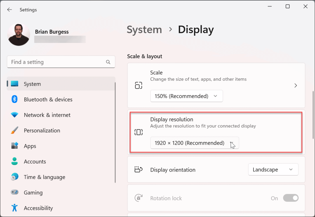 Spremenite ločljivost zaslona v sistemu Windows 11