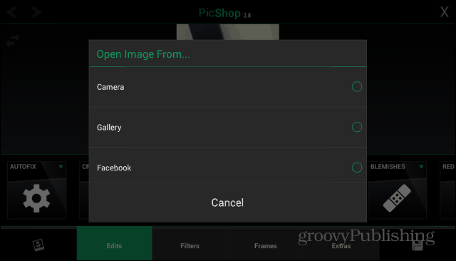 PicShop Android naloži sliko