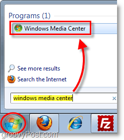 Windows 7 Media Center - odprite medijski center Windows
