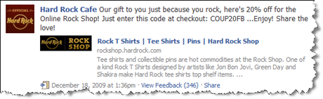 Hard Rock Cafe na Facebooku