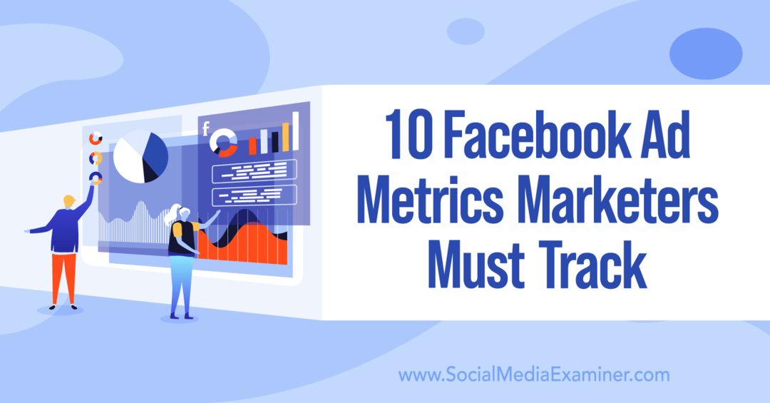 10 Marketerjev Facebook Ad Metrics, ki jih mora slediti Charlie Lawrance na Social Media Examiner.