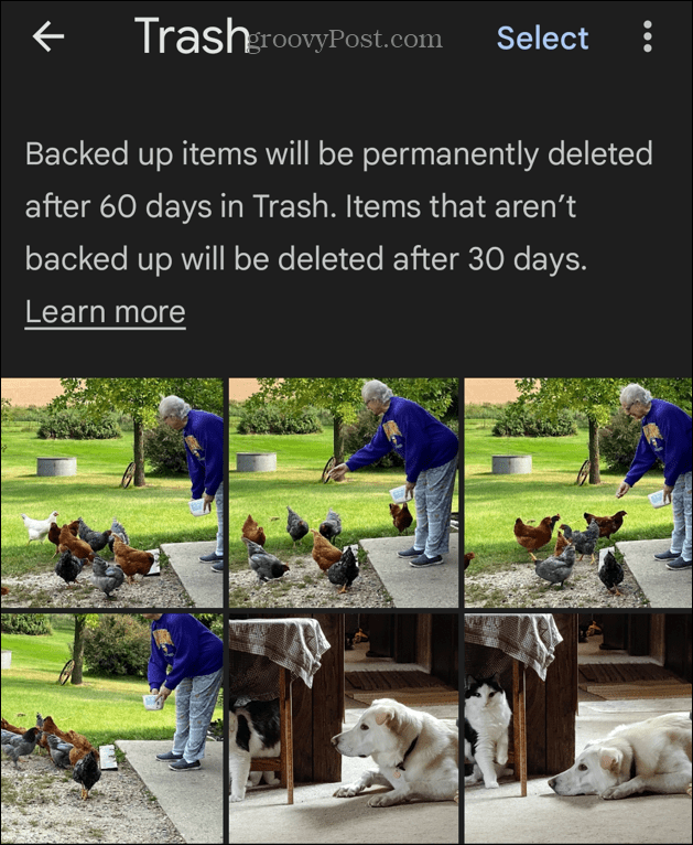 Obnovite izbrisane fotografije v sistemu Android