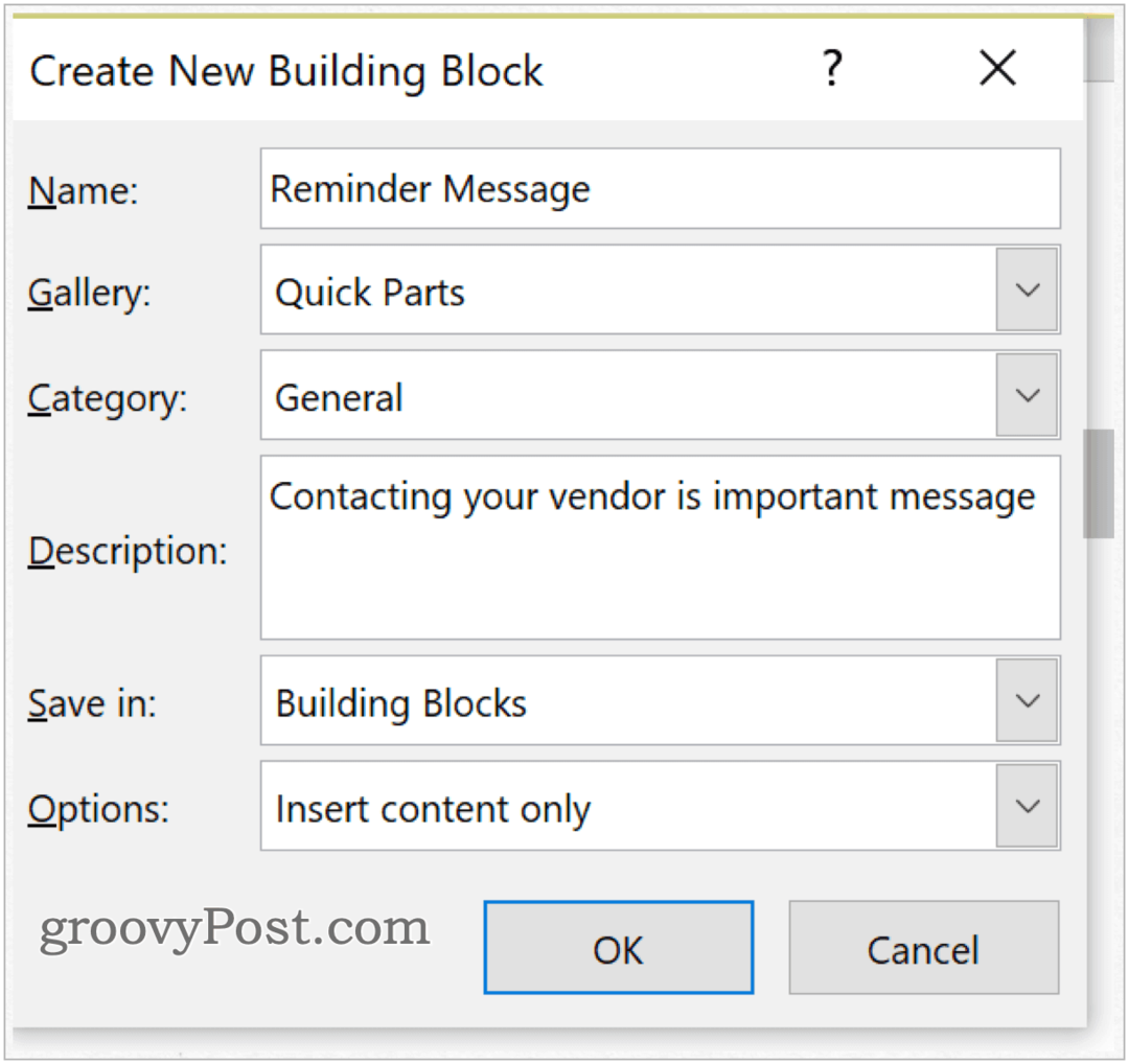 Kako uporabljati gradbene bloke v programu Microsoft Word