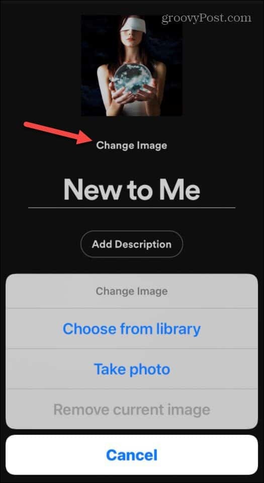 Izberite sliko ali odstranite iOS