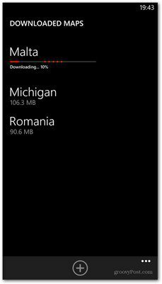 Nalaganje zemljevidov sistema Windows Phone 8