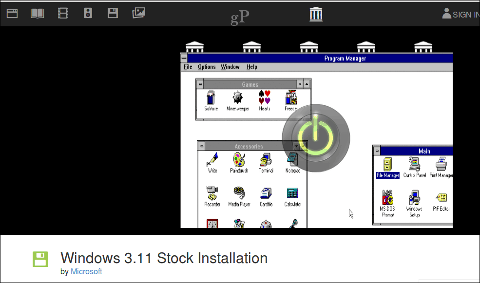 Internetni arhiv vam omogoča, da v spletnem brskalniku preizkusite stare različice sistema Windows in Mac