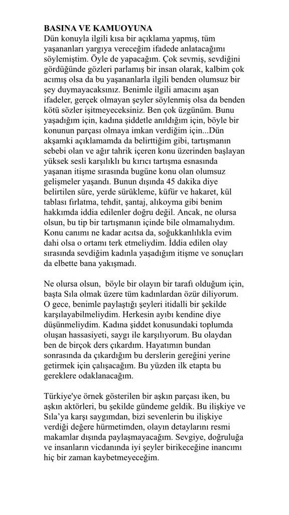 Ahmet Kural se je opravičil Sıli