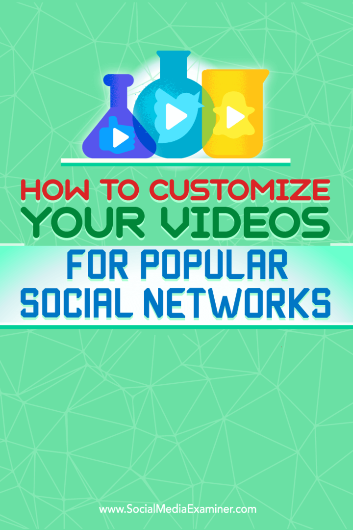 Nasveti, kako prilagodite svoje videoposnetke za boljše delovanje v najboljših družabnih omrežjih.