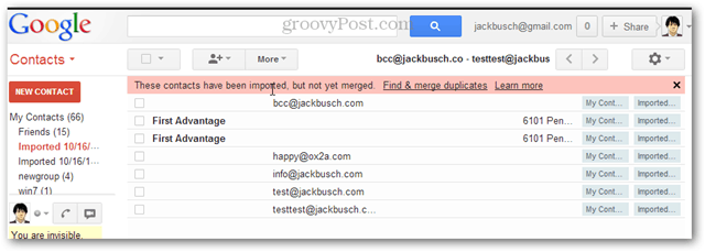 Kako uvoziti več stikov v gmail naenkrat