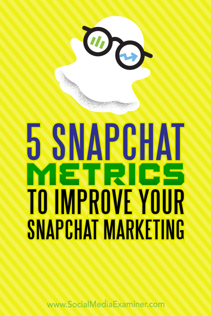 5 meritev Snapchat za izboljšanje trženja Snapchat: Izpraševalec socialnih medijev