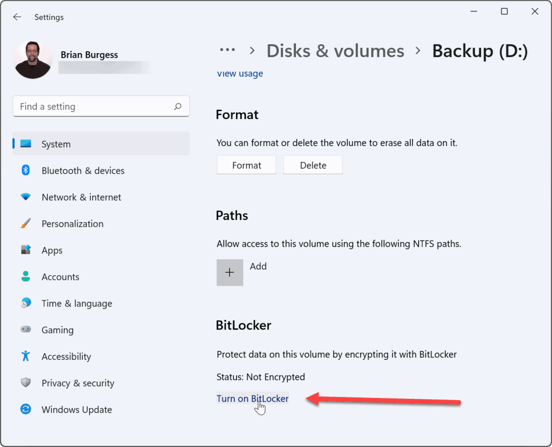 Za Windows 11 uporabite Bitlocker