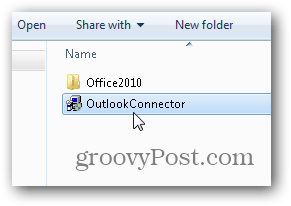 Outlook.com Outlook Hotmail Connector - zaženite namestitveni program outlookconnector.exe