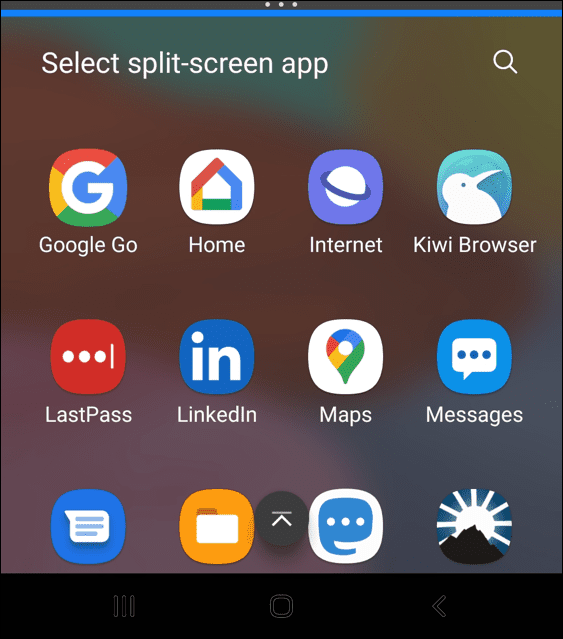 kako razdeliti zaslon na android izberite aplikacijo