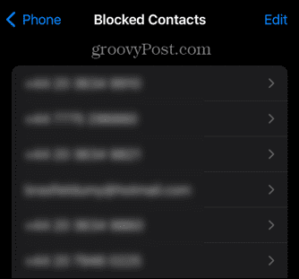 iphone seznam blokiranih stikov