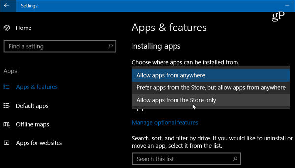 Windows 10 Creators Update pridobi nove nastavitve za namestitev namiznih aplikacij