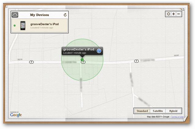 poišči svoj ipod, iphone, ipad map