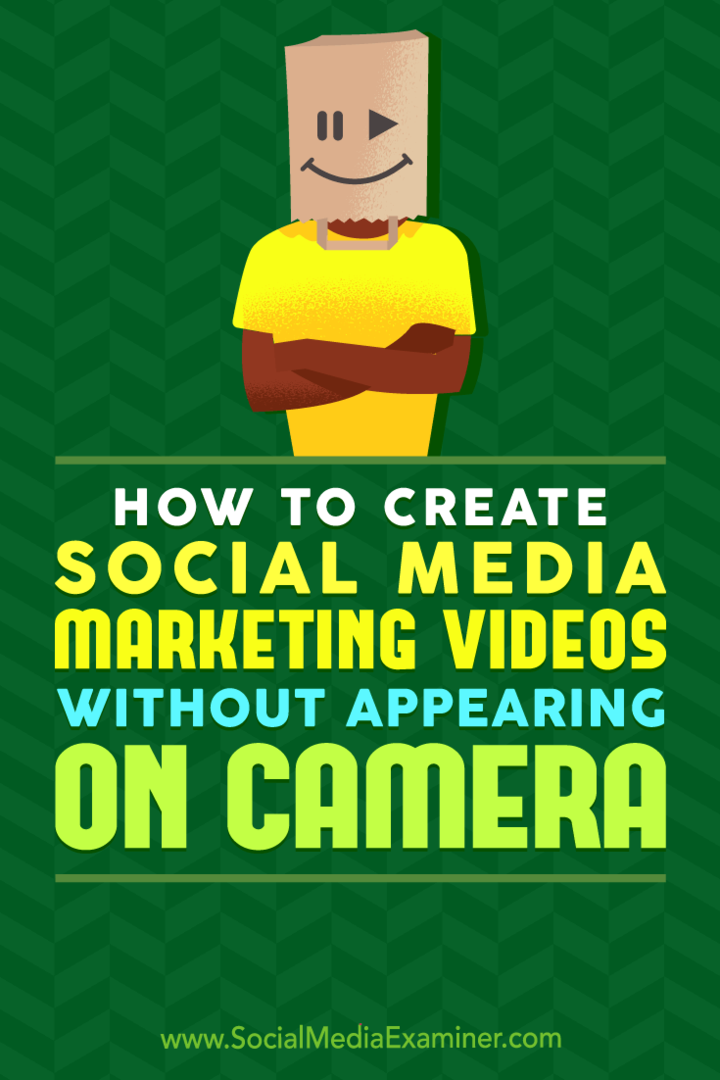 Kako ustvariti videoposnetke o trženju socialnih medijev, ne da bi se pojavili pred kamero: Izpraševalec socialnih medijev