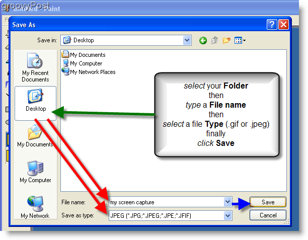 Posnemite posnetek zaslona v sistemu Windows XP