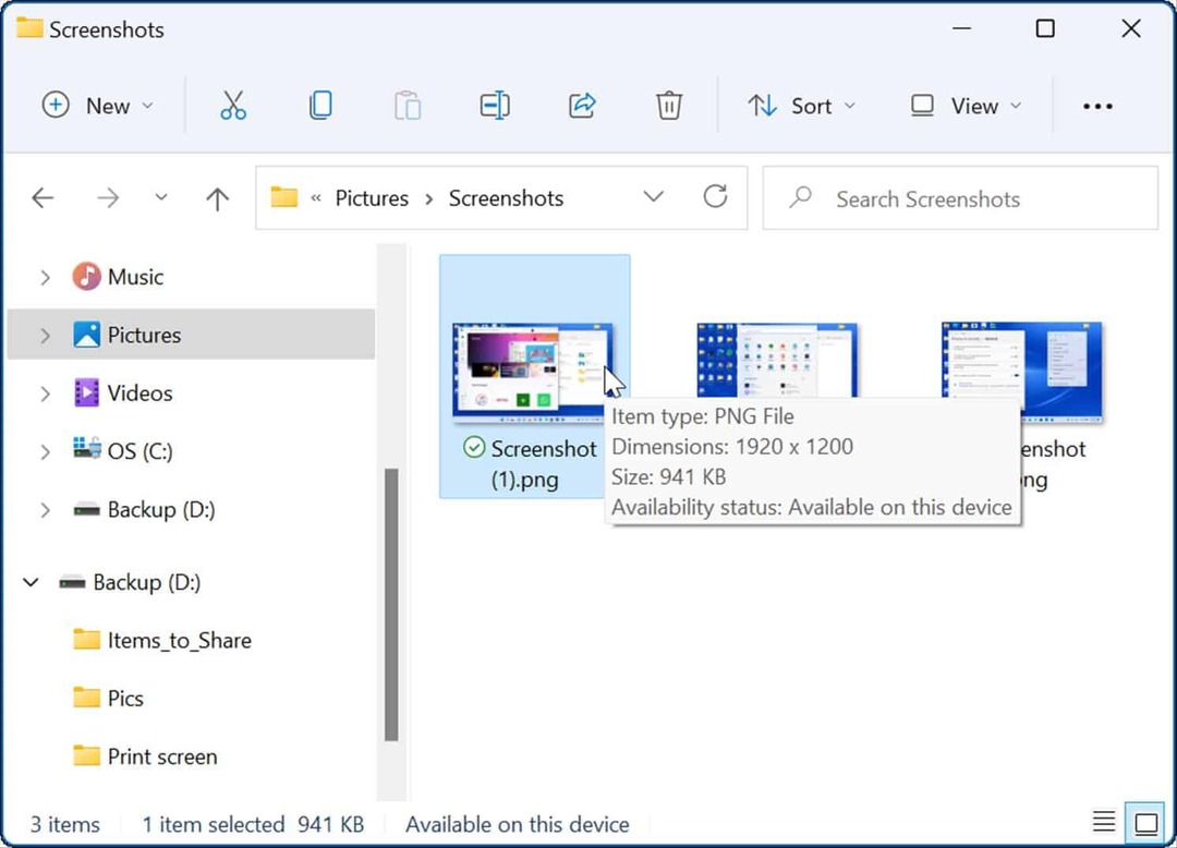 shrani posnetek zaslona Slike naredijo posnetek zaslona v sistemu Windows 11
