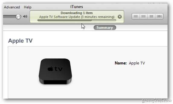 Apple TV Update napredek