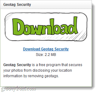 naložite varnostno aplikacijo geotag za Windows