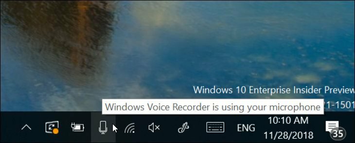 Obvestilo o novem mikrofonu za Windows 10 19H1