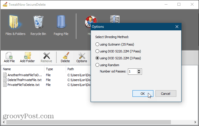 Orodje za varno brisanje SecureDelete za Windows