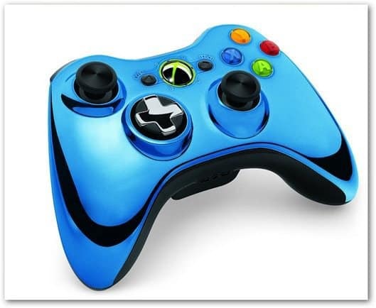 Xbox 360 krom krmilnik modre barve