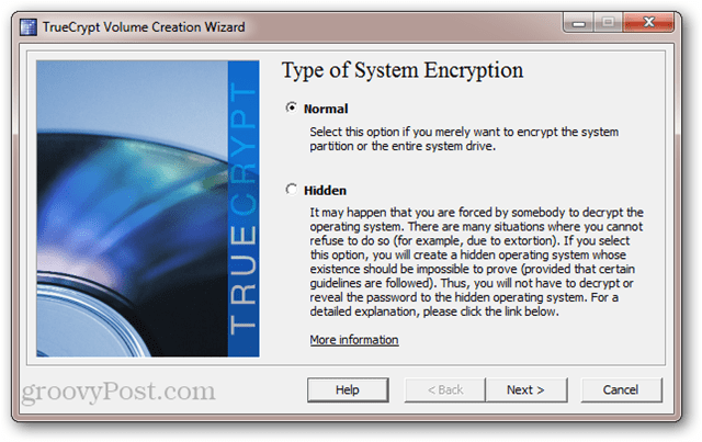 TrueCrypt: Vrsta šifriranja sistema