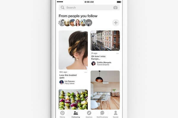 Pinterest je objavil, da uvaja nov način za odkrivanje idej ljudi in blagovnih znamk, ki jim že sledite na platformi.