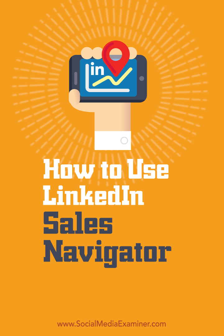 kako uporabljati linkedin prodajni navigator -