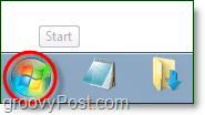 kliknite začetni meni Windows 7