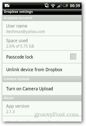Dropbox 2 zaščiten z geslom
