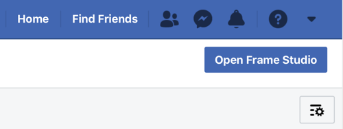 Kako promovirati svoj dogodek v živo na Facebooku, 1. korak, možnost Open Frame Studio v Facebooku
