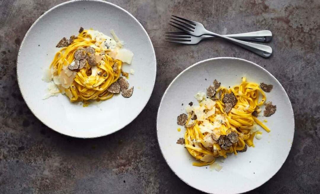 Kako narediti testenine z gobovo omako iz tartufov? Recept za testenine z gobovo omako, polno beljakovin!