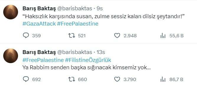 Barış Baktaş Deljenje podpore Palestini