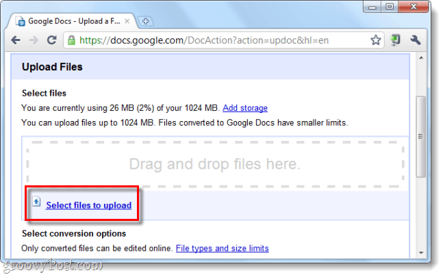 Kako na preprost način naložiti spletne datoteke v Google Dokumente