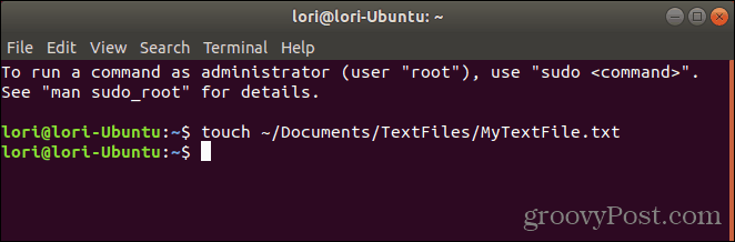 Uporabite ukaz touch na Linuxu