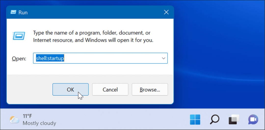 aplikacije za zagon lupine med zagonom v sistemu Windows 11